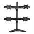 Planar Quad Monitor Stand - Stand for quad flat panel - black - screen size: 15" - 24" - mounting interface: 100 x 100 mm, 75 x 75 mm - table-top